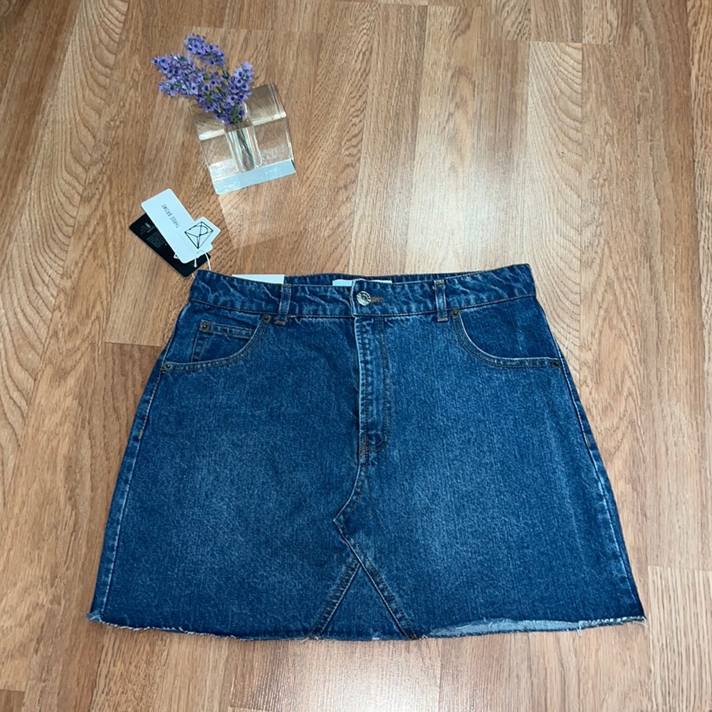 Three Brome New York Jean Skirt